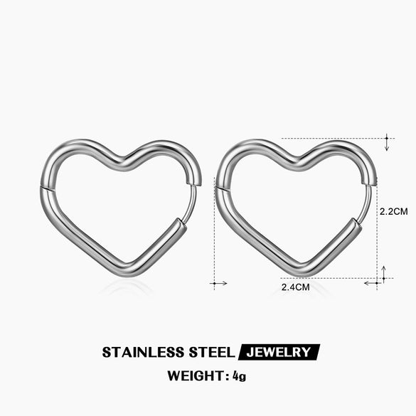 Wholesale Simple Geometric Gold Plated Stainless Steel Earrings For Ladies