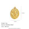 Wholesale Simple Geometric Heart Shape Stainless Steel Vacuum Plated Star And Moon Tulip Pendant Jewelry Accessories