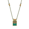 Wholesale Simple Geometric Heart Shaped Copper Goldplated Tarot Card Pendant Necklace For Unisex