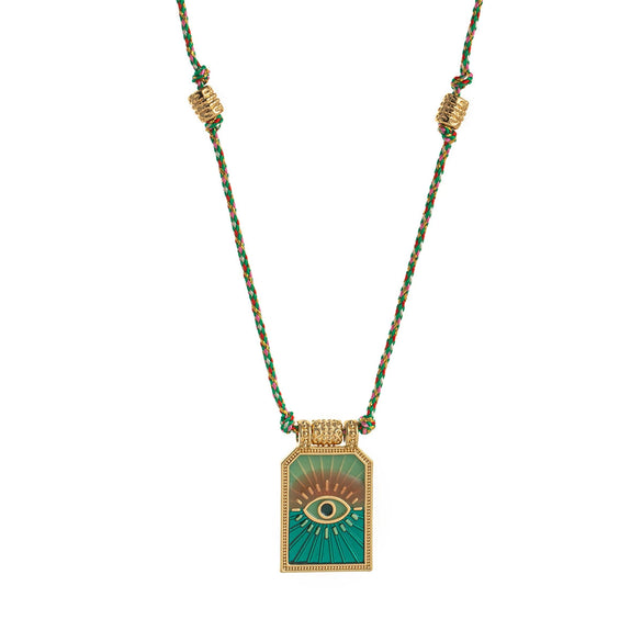 Wholesale Simple Geometric Heart Shaped Copper Goldplated Tarot Card Pendant Necklace For Unisex