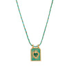 Wholesale Simple Geometric Heart Shaped Copper Goldplated Tarot Card Pendant Necklace For Unisex