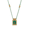 Wholesale Simple Geometric Heart Shaped Copper Goldplated Tarot Card Pendant Necklace For Unisex