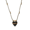Wholesale Simple Geometric Heart Shaped Copper Goldplated Tarot Card Pendant Necklace For Unisex
