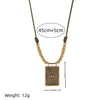 Wholesale Simple Geometric Heart Shaped Copper Goldplated Tarot Card Pendant Necklace For Unisex