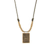 Wholesale Simple Geometric Heart Shaped Copper Goldplated Tarot Card Pendant Necklace For Unisex