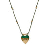 Wholesale Simple Geometric Heart Shaped Copper Goldplated Tarot Card Pendant Necklace For Unisex