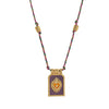 Wholesale Simple Geometric Heart Shaped Copper Goldplated Tarot Card Pendant Necklace For Unisex