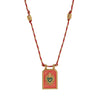 Wholesale Simple Geometric Heart Shaped Copper Goldplated Tarot Card Pendant Necklace For Unisex