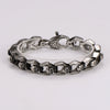 Wholesale Simple Geometric Horror Skull Stainless Steel Bracelet For Men With Polish Finish