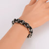 Wholesale Simple Geometric Horror Skull Stainless Steel Bracelet For Men With Polish Finish