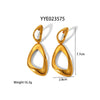 Wholesale Simple Geometric Irregular Triangle Stud Earrings For Women Stainless Steel With Electroplating Process
