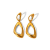 Wholesale Simple Geometric Irregular Triangle Stud Earrings For Women Stainless Steel With Electroplating Process