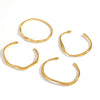 Wholesale Simple Geometric 18K Goldplated Stainless Steel Adjustable Opening Waveshaped Bracelet Accessories