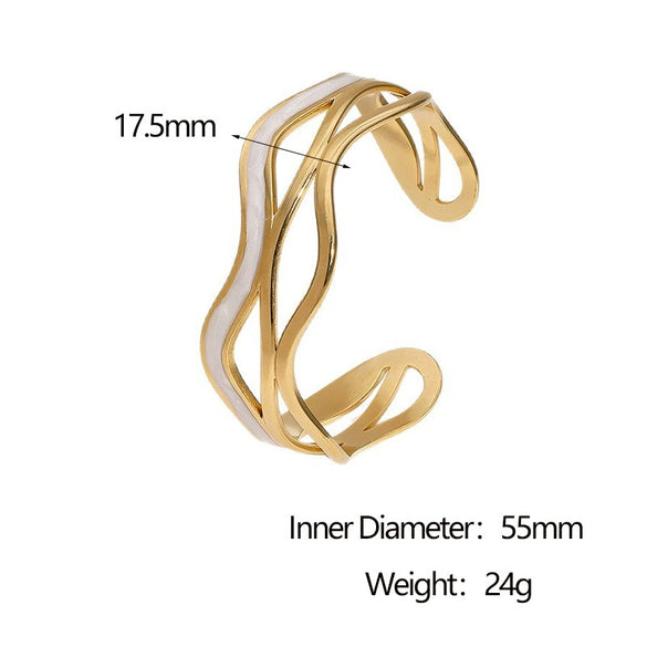 Wholesale Simple Geometric 18K Goldplated Stainless Steel Bracelet Highend Accessible Luxury Style