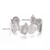 Wholesale Simple Geometric Open Circle Electroplated Stainless Steel Titanium Steel Metal Silver Bracelet