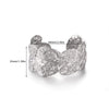 Wholesale Simple Geometric Open Circle Electroplated Stainless Steel Titanium Steel Metal Silver Bracelet
