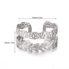 Wholesale Simple Geometric Open Circle Electroplated Stainless Steel Titanium Steel Metal Silver Bracelet