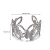 Wholesale Simple Geometric Open Circle Electroplated Stainless Steel Titanium Steel Metal Silver Bracelet