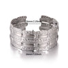 Wholesale Simple Geometric Open Circle Electroplated Stainless Steel Titanium Steel Metal Silver Bracelet