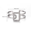 Wholesale Simple Geometric Open Circle Electroplated Stainless Steel Titanium Steel Metal Silver Bracelet