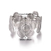 Wholesale Simple Geometric Open Circle Electroplated Stainless Steel Titanium Steel Metal Silver Bracelet