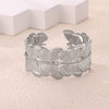 Wholesale Simple Geometric Open Circle Electroplated Stainless Steel Titanium Steel Metal Silver Bracelet