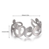 Wholesale Simple Geometric Open Circle Electroplated Stainless Steel Titanium Steel Metal Silver Bracelet