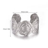 Wholesale Simple Geometric Open Circle Electroplated Stainless Steel Titanium Steel Metal Silver Bracelet