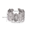 Wholesale Simple Geometric Open Circle Electroplated Stainless Steel Titanium Steel Metal Silver Bracelet