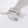 Wholesale Simple Geometric Open 18K Goldplated Stainless Steel Ring For Women