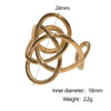 Wholesale Simple Geometric Open Stainless Steel Ring For Women With Electroplating Design