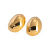 Wholesale Simple Geometric Oval Smooth 18K Electroplated Stainless Steel Earrings For Women