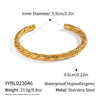 Wholesale Simple Geometric Plain Hoop Bracelet For Women Stainless Steel Electroplated Light Luxury Highend Accessory Jewelry