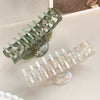 Wholesale Simple Geometric Pvc Handmade Hair Grab Clip For Women