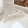 Wholesale Simple Geometric Pvc Handmade Hair Grab Clip For Women