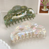 Wholesale Simple Geometric Pvc Handmade Hair Grab Clip For Women