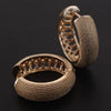 Wholesale Simple Geometric Round Hollow Copper Earrings With Gold Plated Electroplating For Women