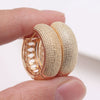 Wholesale Simple Geometric Round Hollow Copper Earrings With Gold Plated Electroplating For Women