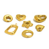 Wholesale Simple Geometric Round Stainless Steel Vacuum Plated Ring Pendant Jewelry
