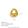 Wholesale Simple Geometric Round Stainless Steel Vacuum Plated Ring Pendant Jewelry