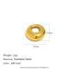 Wholesale Simple Geometric Round Stainless Steel Vacuum Plated Ring Pendant Jewelry