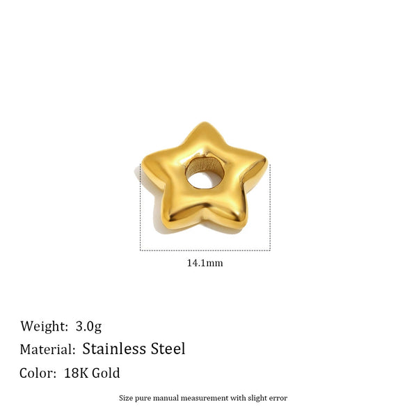 Wholesale Simple Geometric Round Stainless Steel Vacuum Plated Ring Pendant Jewelry