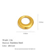 Wholesale Simple Geometric Round Stainless Steel Vacuum Plated Ring Pendant Jewelry