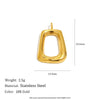 Wholesale Simple Geometric Round Stainless Steel Vacuum Plated Ring Pendant Jewelry