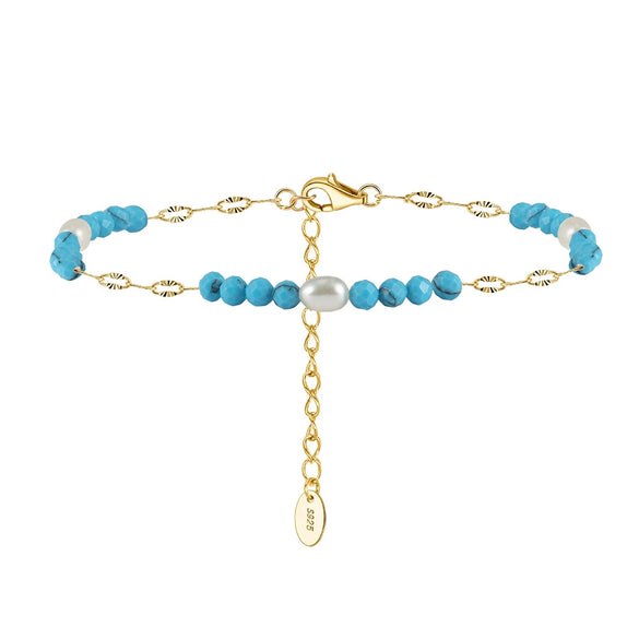 Wholesale Simple Geometric 925 Silver Electroplated Bracelet For Women With Freshwater Pearl