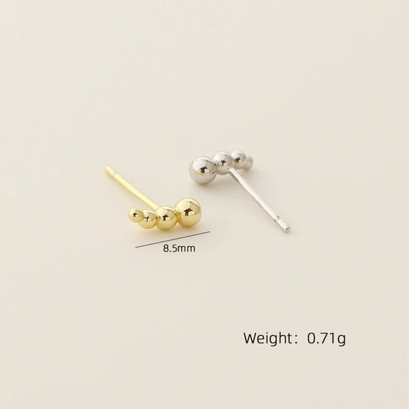 Wholesale Simple Geometric 925 Silver Electroplated Ear Nails For Women