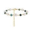 Wholesale Simple Geometric 925 Silver Electroplated Women's Bracelet With Freshwater Pearl