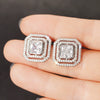Wholesale Simple Geometric Square Copper Earrings With Zirconia For Women