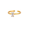 Wholesale Simple Geometric Square Stainless Steel Inlaid Zircon Women's Ring With Electroplating