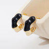 Wholesale Simple Geometric Stainless Steel Earrings With 18K Gold Electroplating For Women